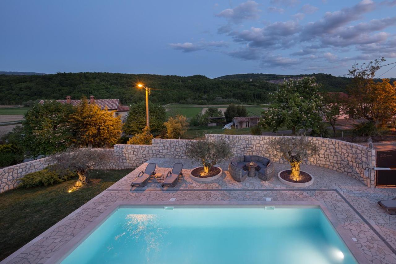 Villa Vesna With Sauna, Hot Tub Potpićan المظهر الخارجي الصورة